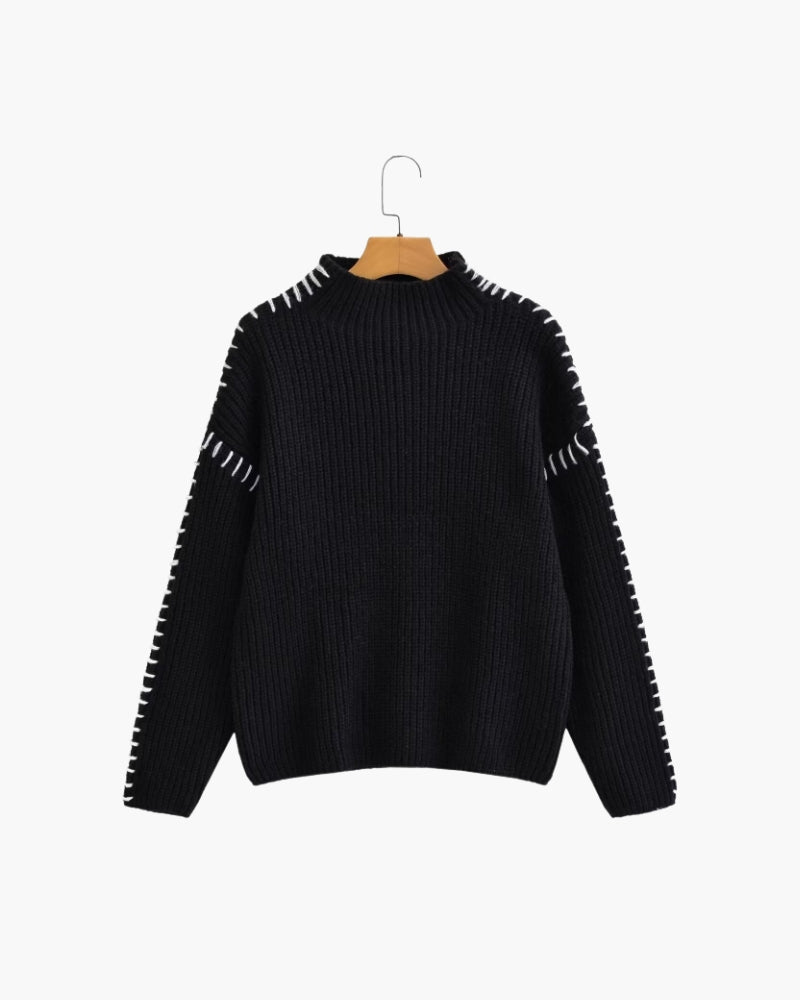 Lila-Strickpullover
